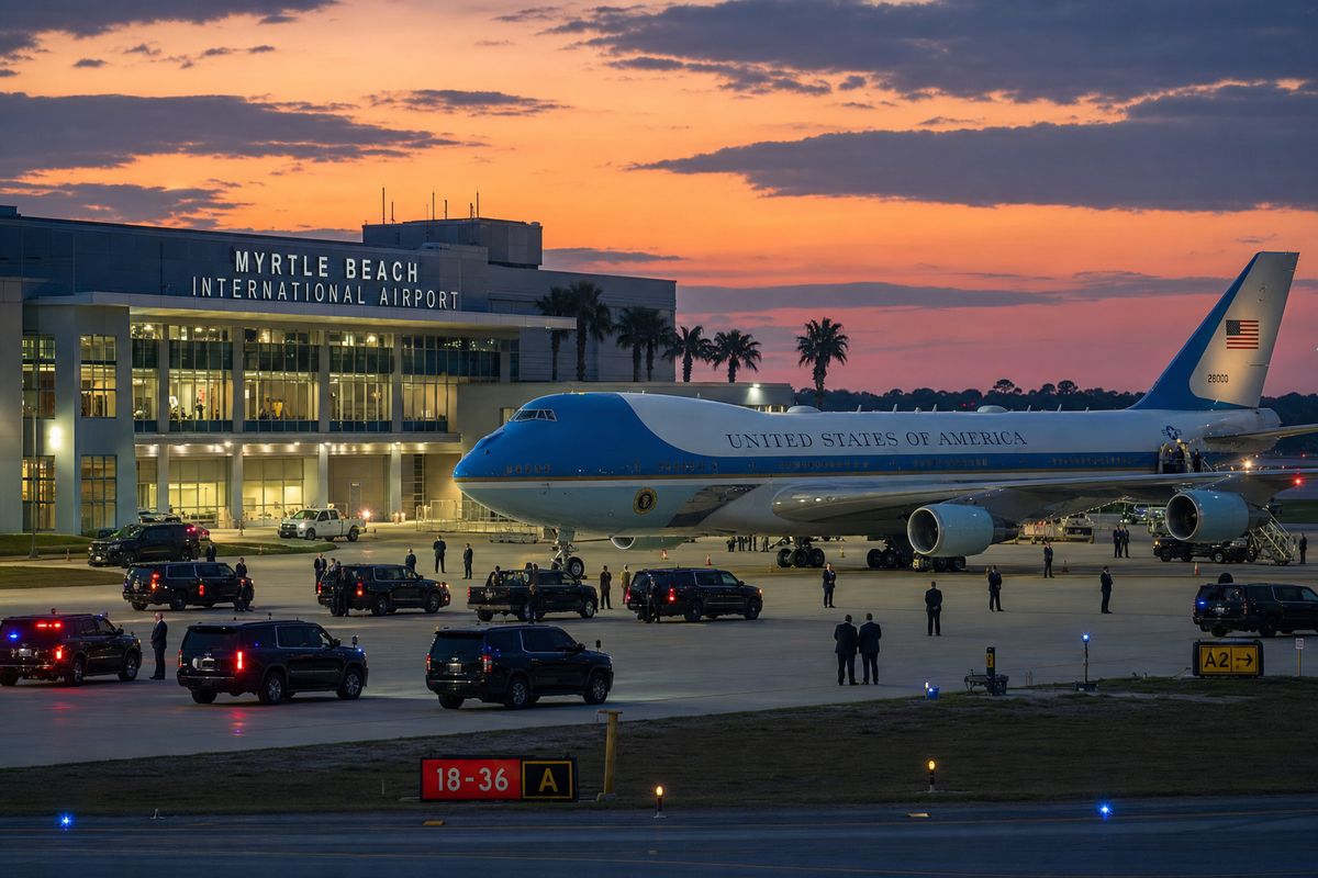 Trump's Myrtle Beach Visit to Cause Brief Flight Disruptions at MYR; FAA Issues Temporary Restrictions