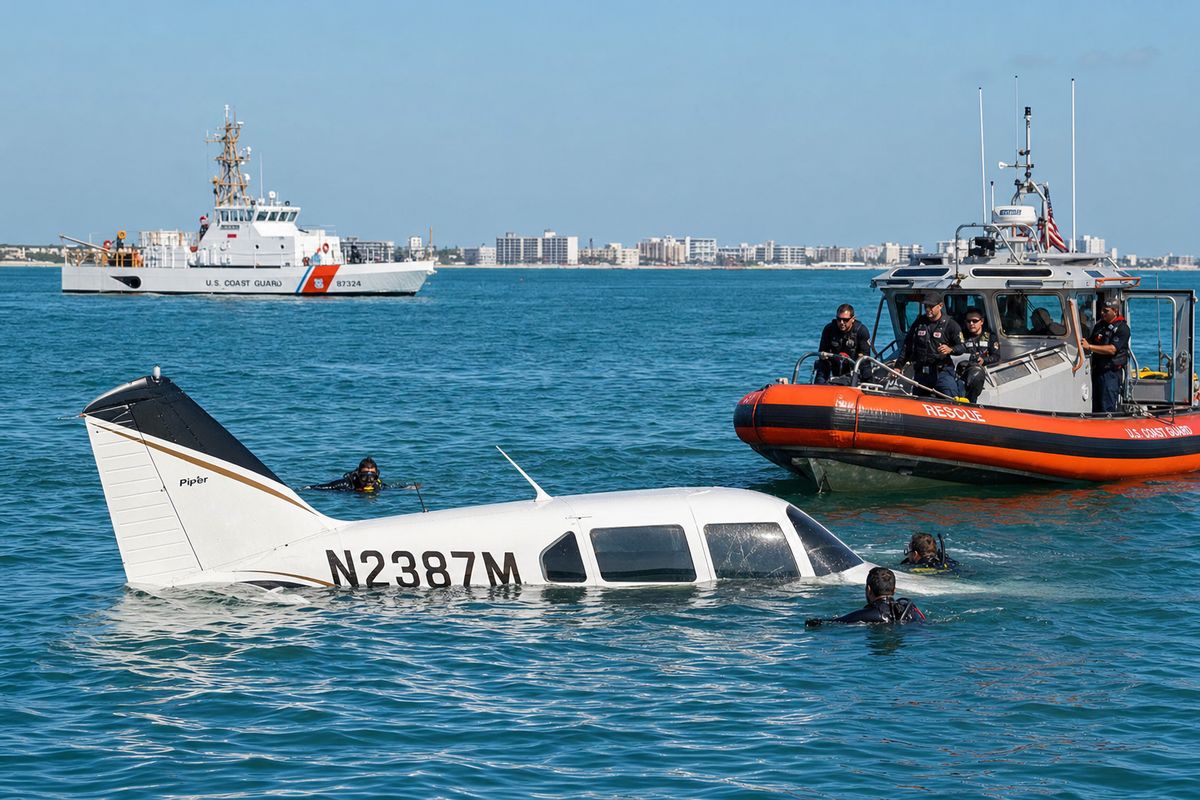Small plane crashes into Atlantic Ocean off Boca Raton; female pilot rescued uninjured