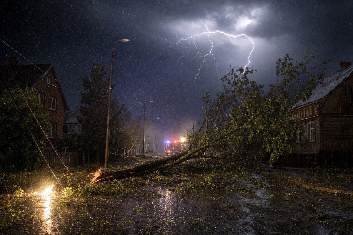 Powerful storm knocks out power for over 160,000 customers in Latvia