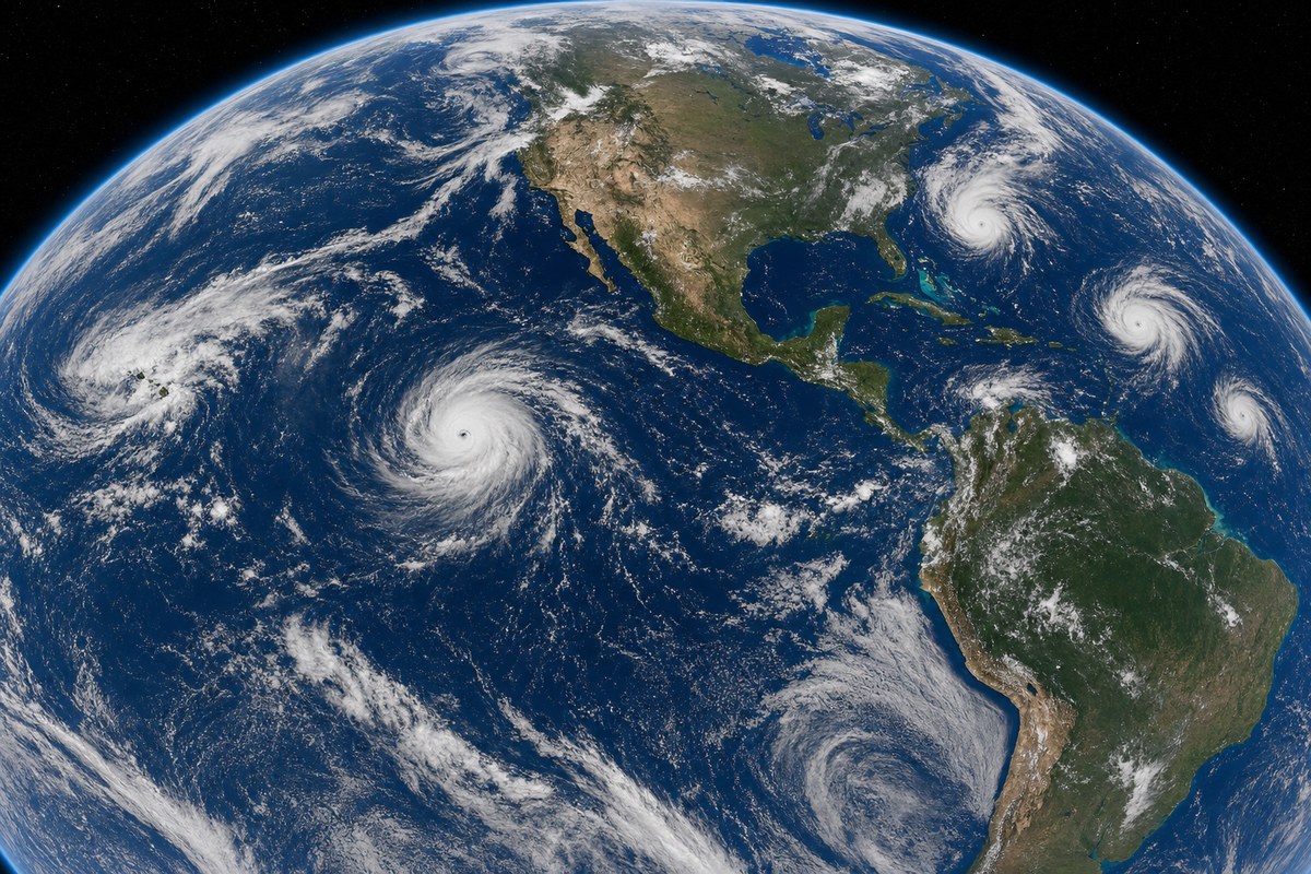Hurricane Forecasters Track 9 Systems Across Atlantic and Pacific on August 24