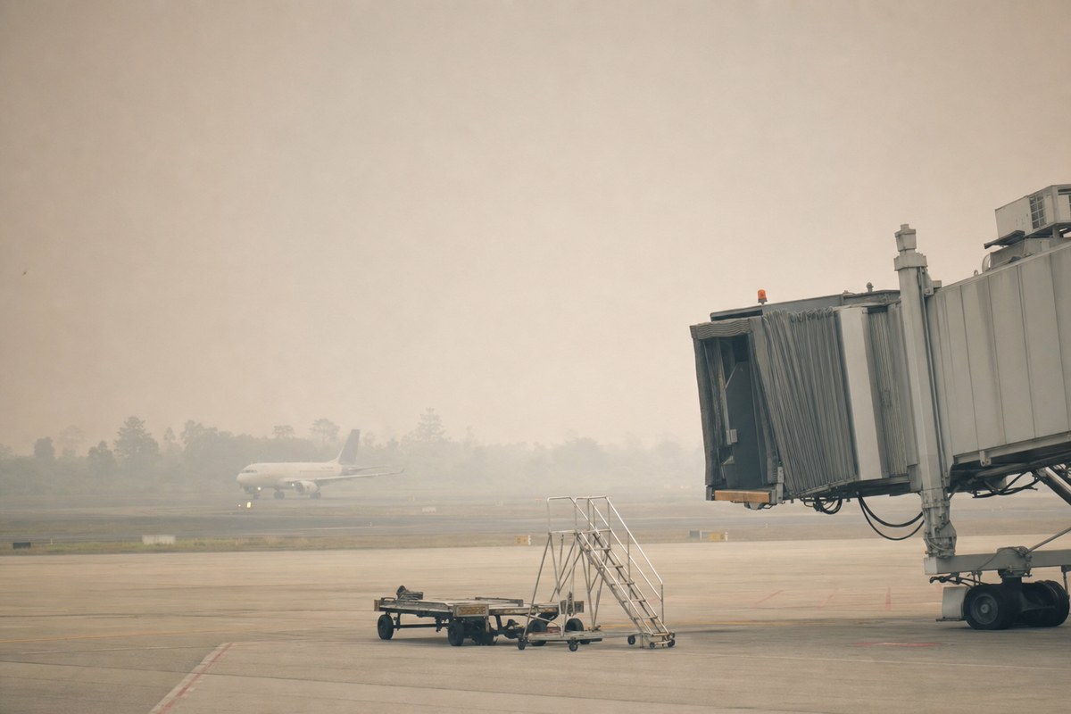 Wildfire Smoke Disrupts Flights Across Multiple Kalimantan Airports