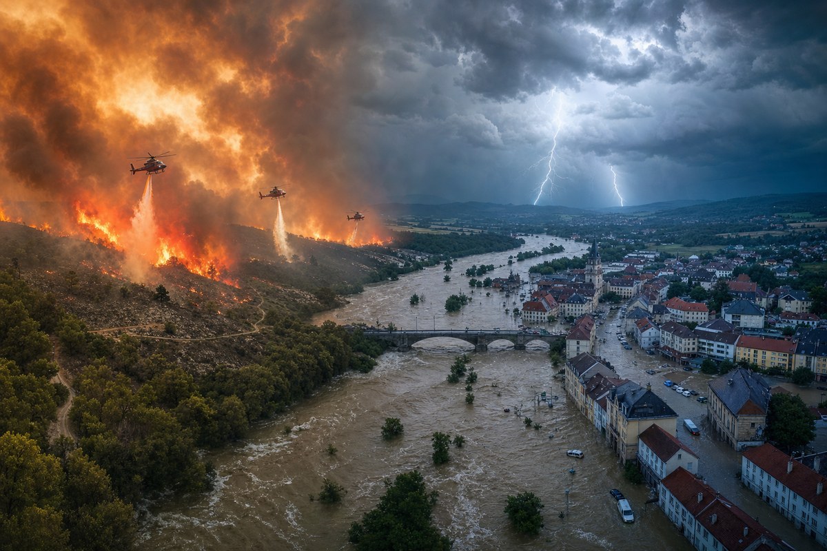 Wildfires and Floods Strike Serbia, Bosnia, Spain, and Poland in Concurrent European Weather Crisis