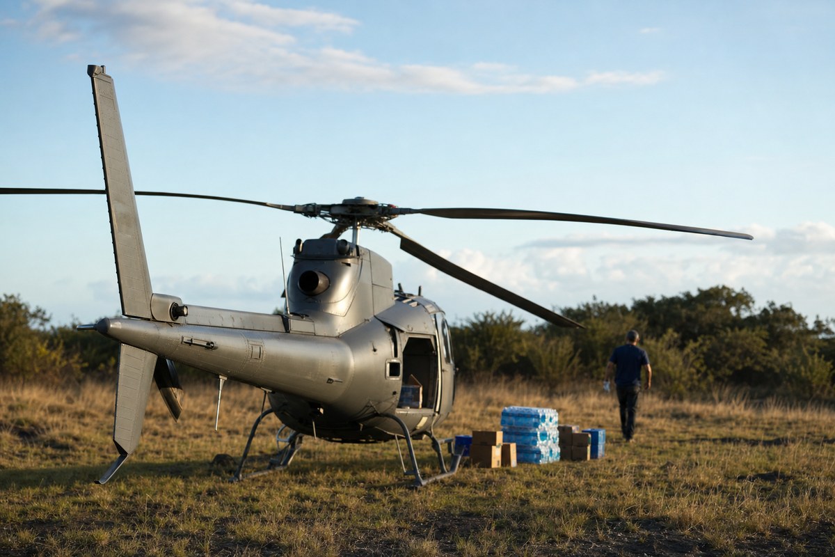 Community hub and volunteer helicopters deliver aid to Hurricane Lala victims in Hawaii's Kaʻū District