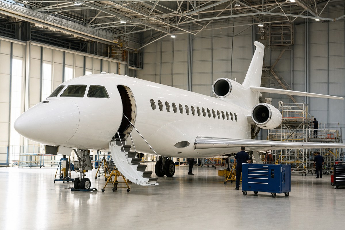 ExecuJet MRO Services Malaysia Completes Region's First Falcon 8X C-Check at Subang Airport