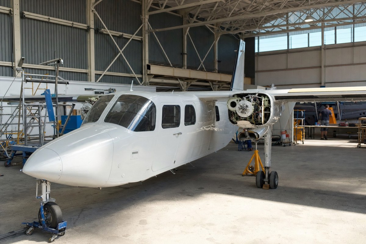 First fully UK-built Britten-Norman Islander since production repatriation begins ground testing, targeting September fi