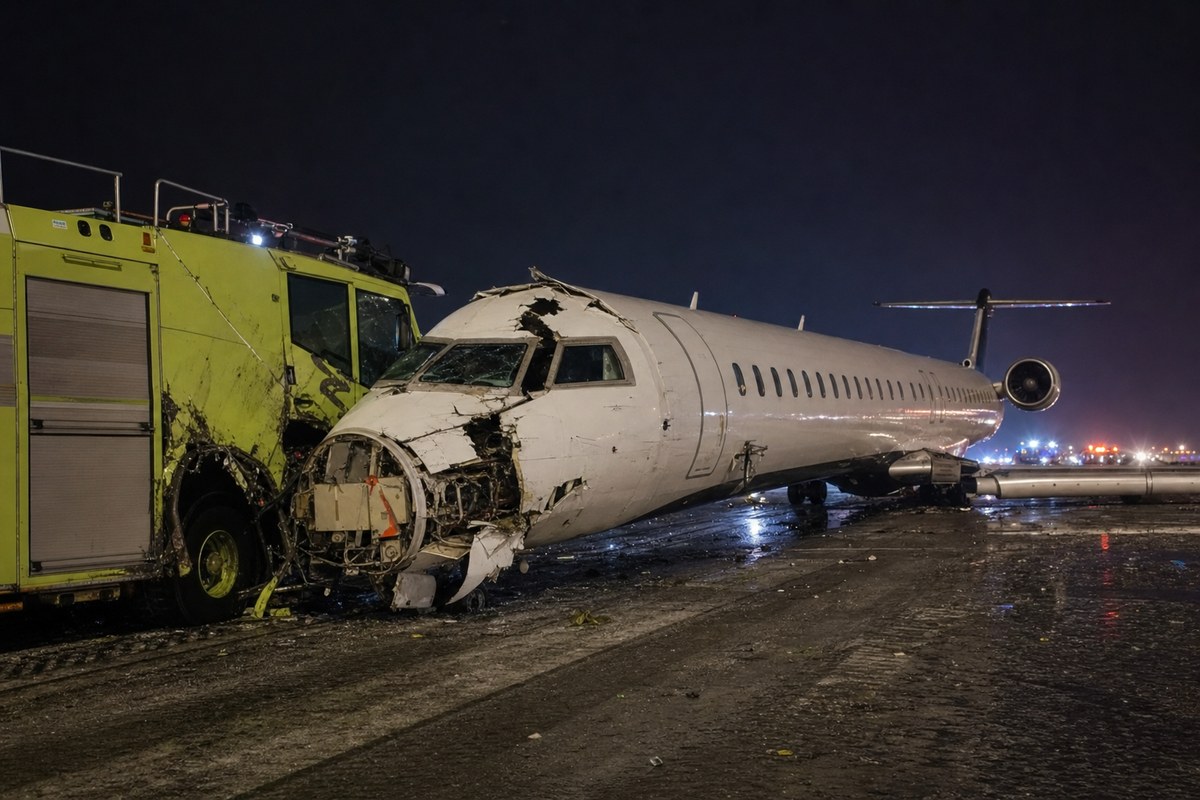 Both Pilots Killed as Air Canada Regional Jet Collides with ARFF Vehicle on Landing at LaGuardia Airport