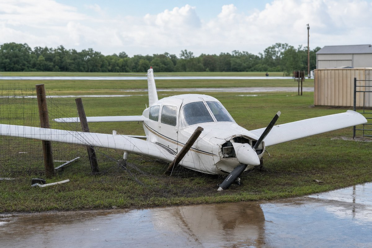 Student Pilot's Failed Go-Around Leads to Fence Strike in Cut and Shoot, Texas