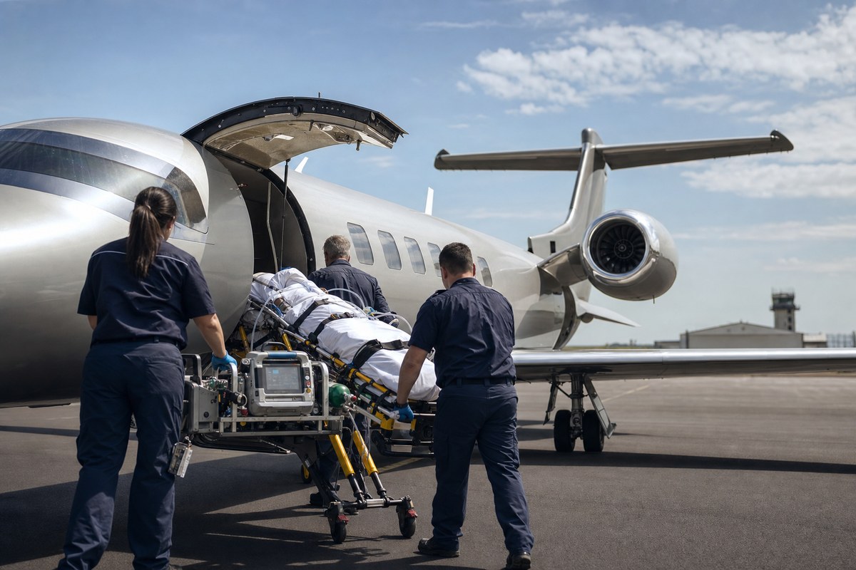 Guide to Private Jet Medical Travel: Air Ambulance vs. Charter, Clinical Clearance, and Ground Coordination