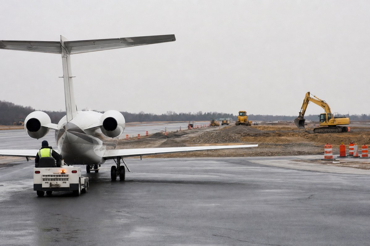 Sussex County Airport to Require 24-Hour Advance Notice for Aircraft Over 12,500 Pounds During Taxiway Construction