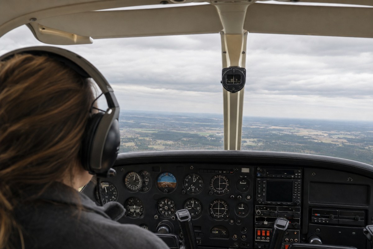 Why Clearing Turns in Flight Training Are Typically Made to the Left