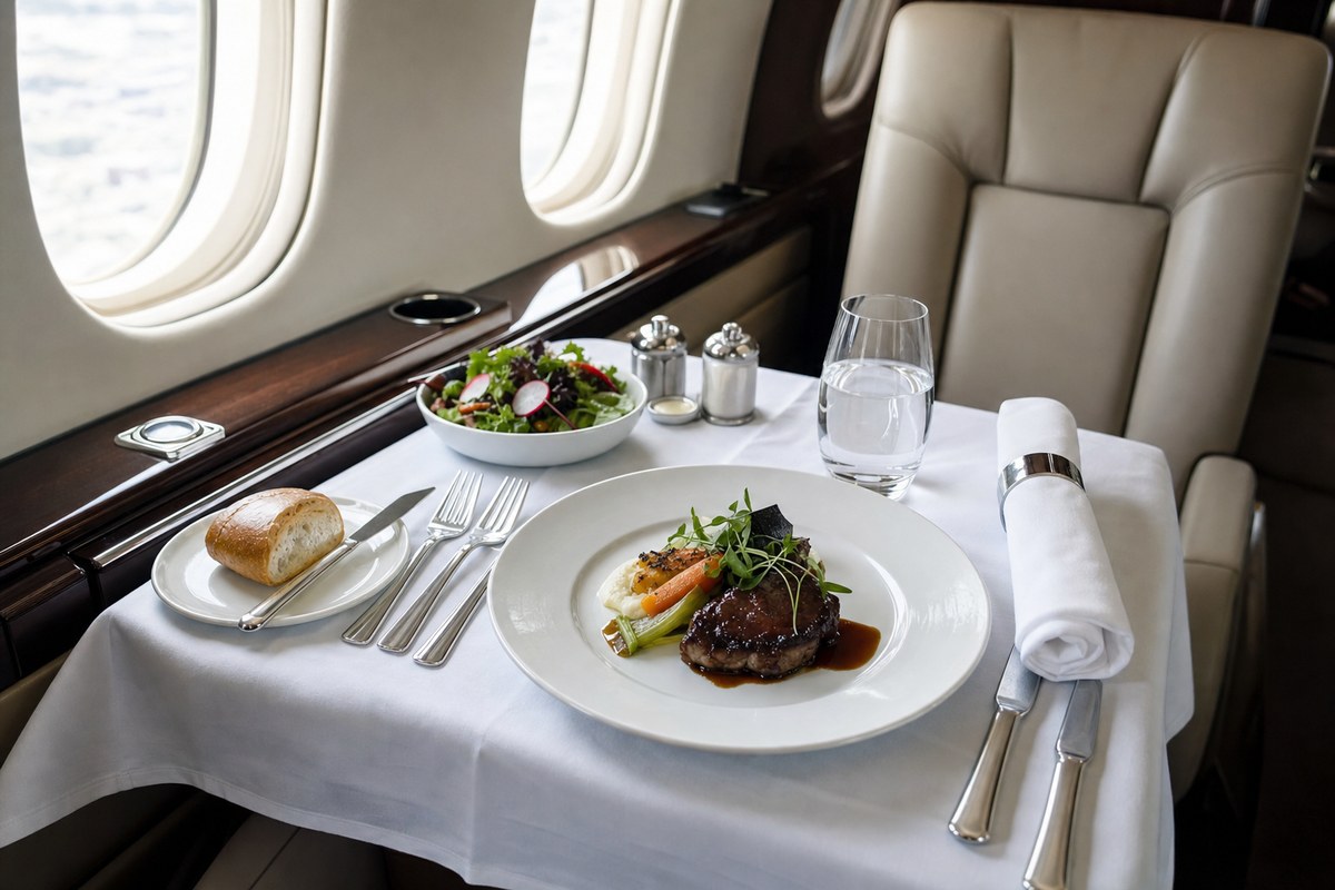 Private Jet Operators Build Smart Catering Networks for Restaurant-Quality In-Flight Dining