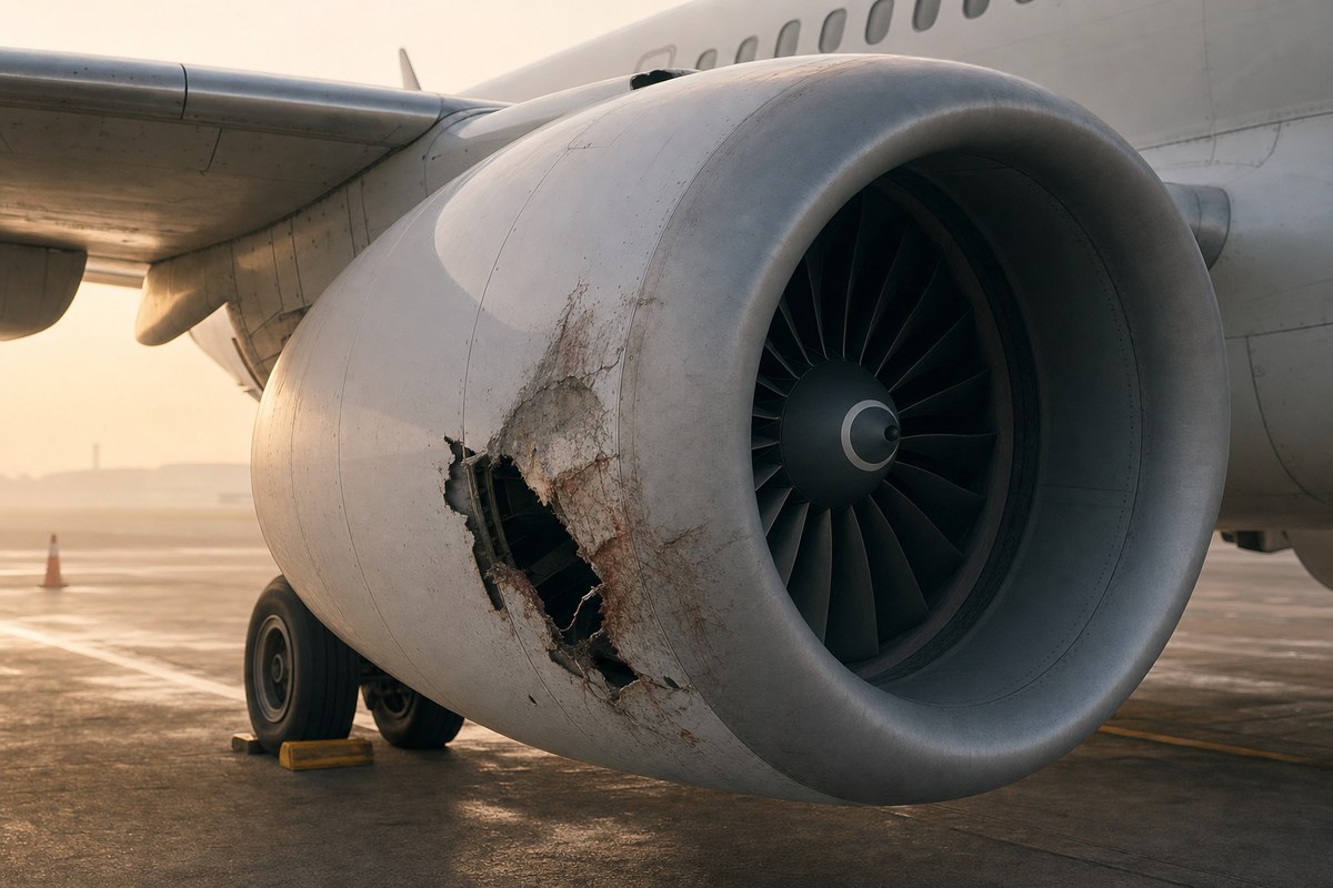 Bird Strike on Right Engine Grounds United Nigeria Airlines Embraer 190 in Lagos