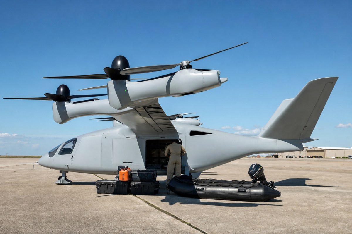 BETA Technologies' CX300 Electric Aircraft Lands at Galveston's Scholes International Airport During Houston-Area Flight