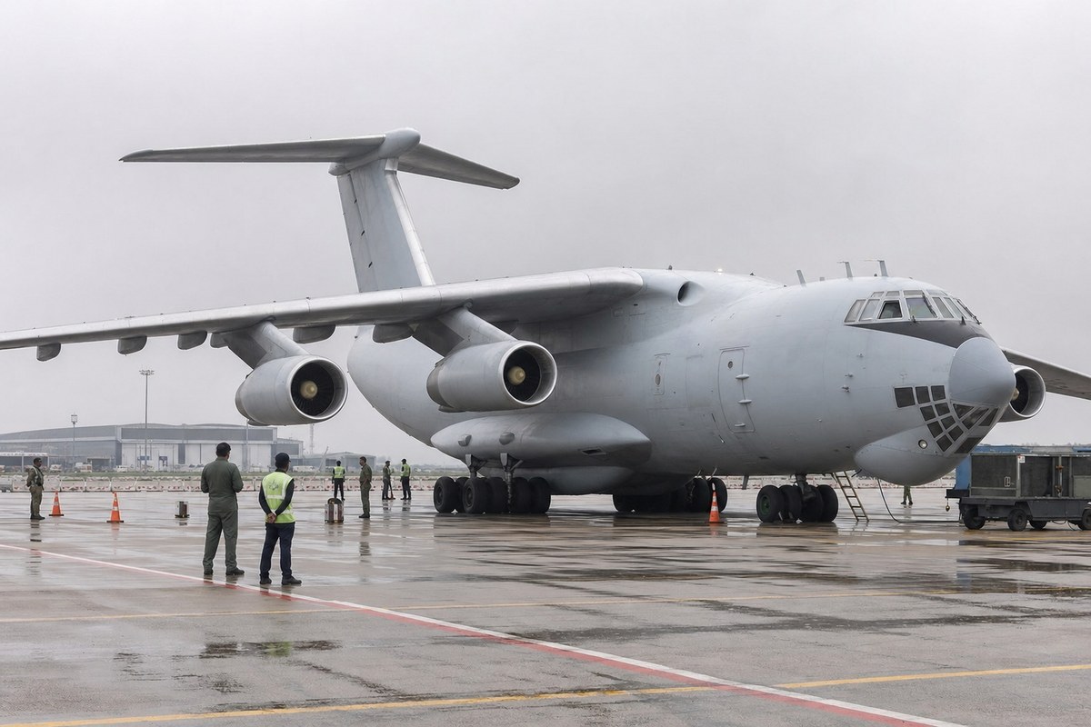 Three Russian Military Aircraft, Including IL-76, Land at Noida International Airport Ahead of Putin's Visit to India