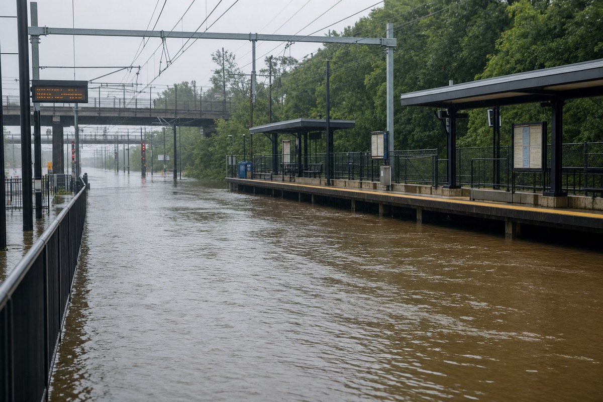 Flash Flooding in Connecticut Suspends Metro-North and Amtrak Service, Closes Tweed New Haven Airport Departures Termina