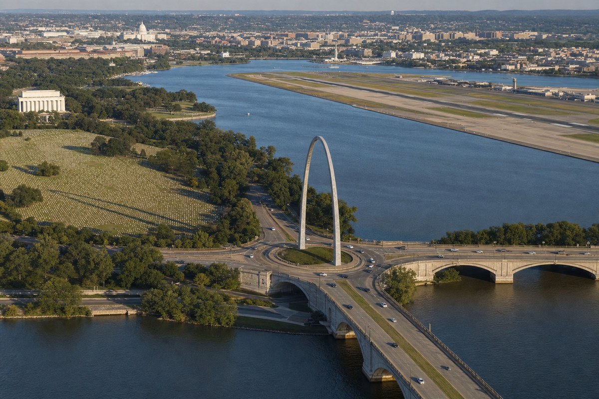 Aviation experts warn Trump's proposed 250-foot arch near Reagan National Airport adds risk to already complex D.C. airs