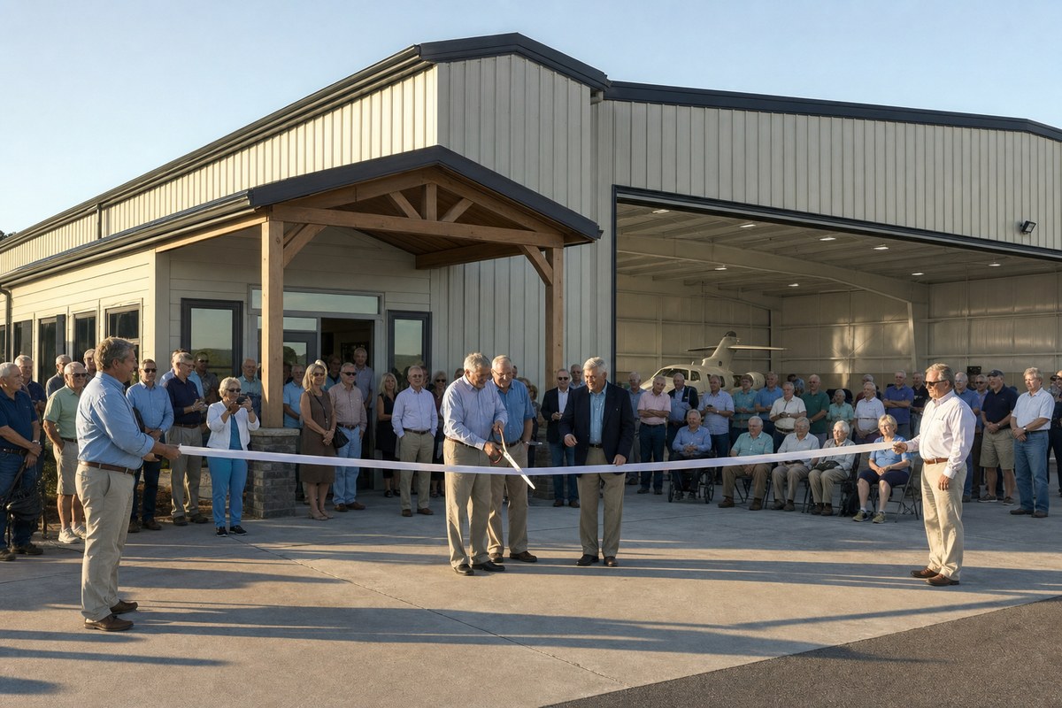 Avery County Airport Opens $5 Million Terminal and Hangar Named for 32-Year Board Chairman Samuel Calvert