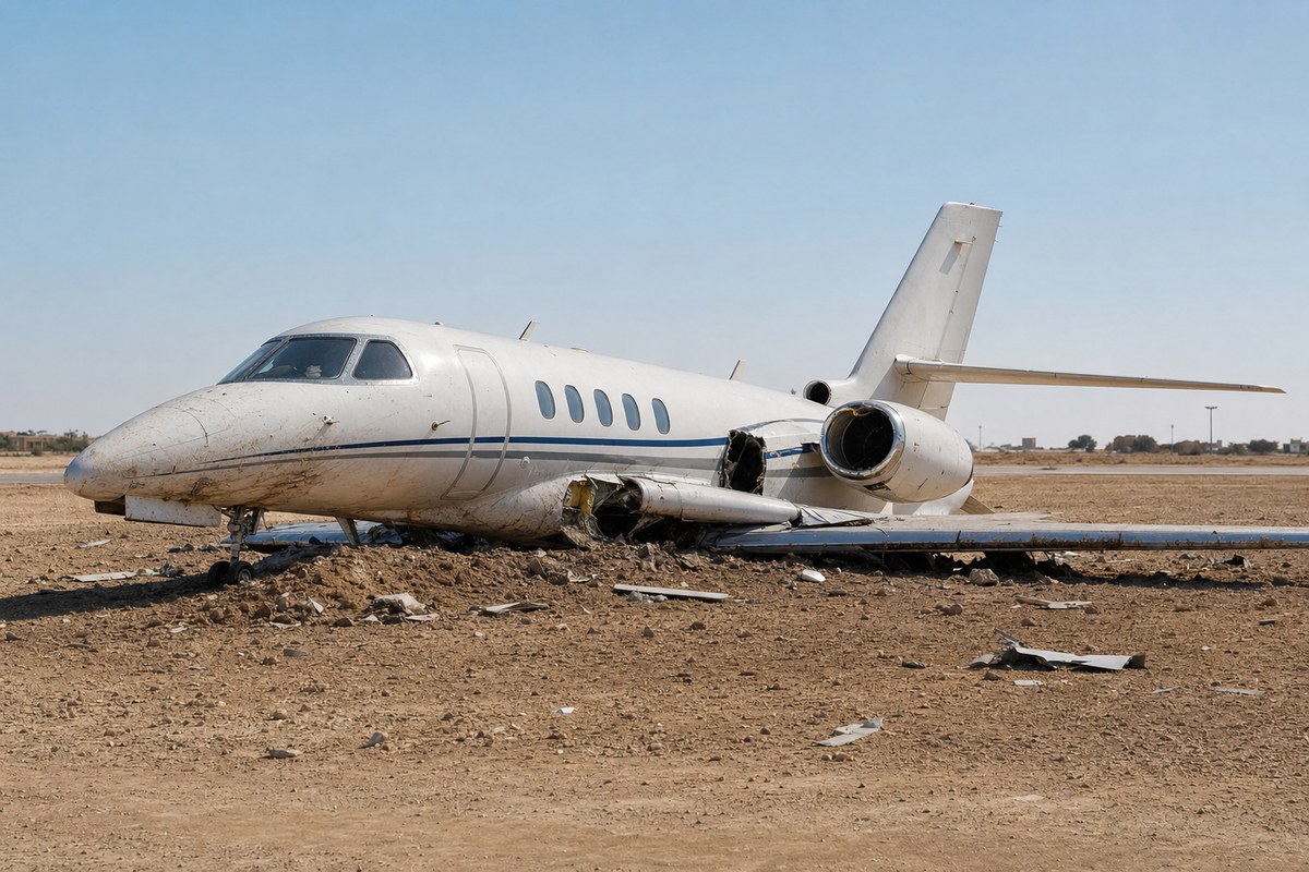 Two Pilots Detained in Libya After Allegedly Flying Drunk and Crashing Newly Delivered Cessna Citation Latitude