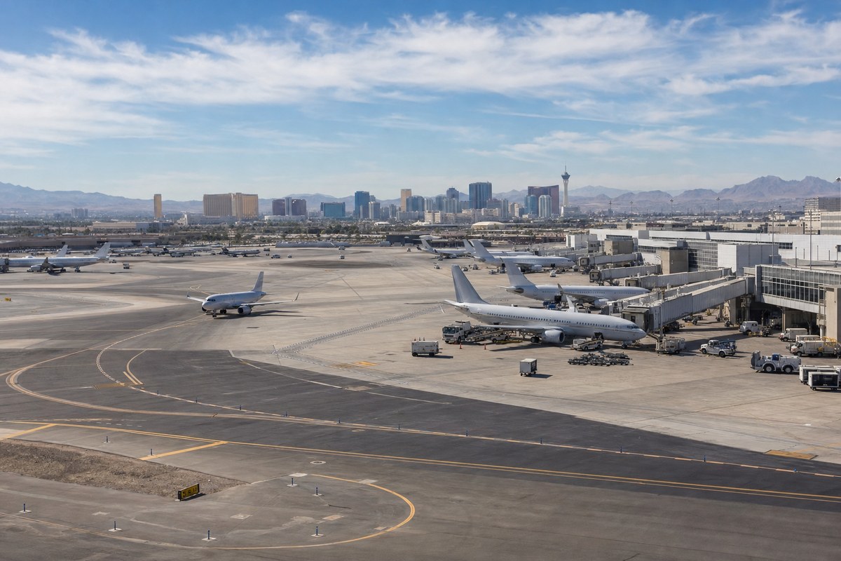 FAA Issues Ground Stop and Ground Delay Program at Harry Reid International Airport Due to Thunderstorms and Wind