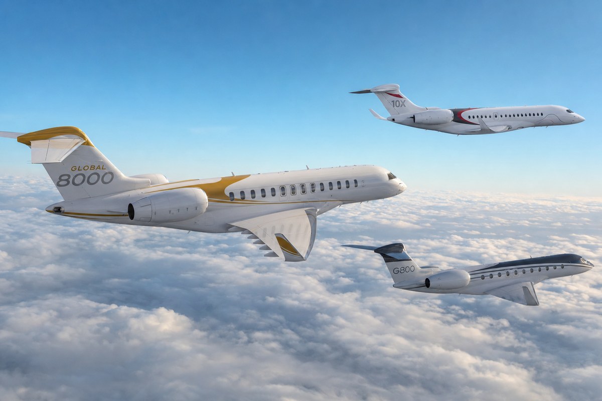 Bombardier Global 8000, Dassault Falcon 10X, Gulfstream G800 and Embraer Lineage 1000E: A Category Comparison