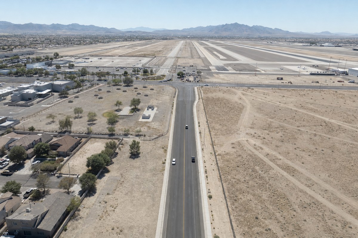 North Las Vegas Airport Master Plan Would Permanently Close Half-Mile of Carey Avenue for Longer Runways