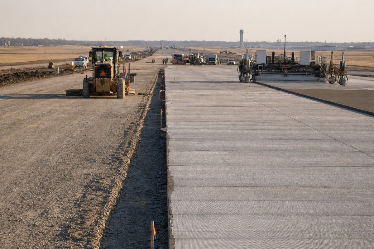 Lincoln Airport Rebuilds 12,901-Foot Runway 18/36 With 17-Inch Concrete in $100 Million Project