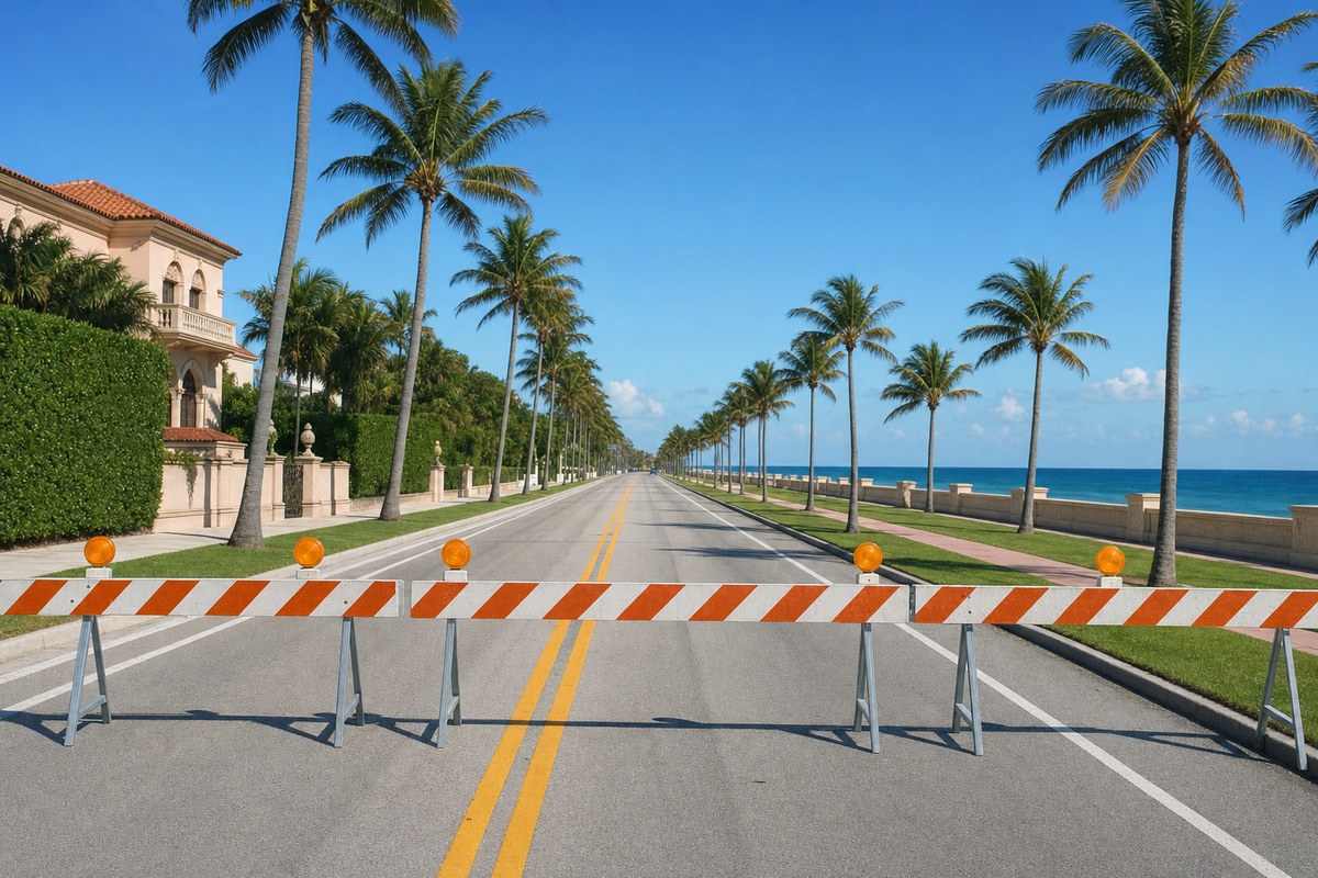South Ocean Boulevard Near Mar-a-Lago to Close as VIP Temporary Flight Restriction Set for West Palm Beach Area