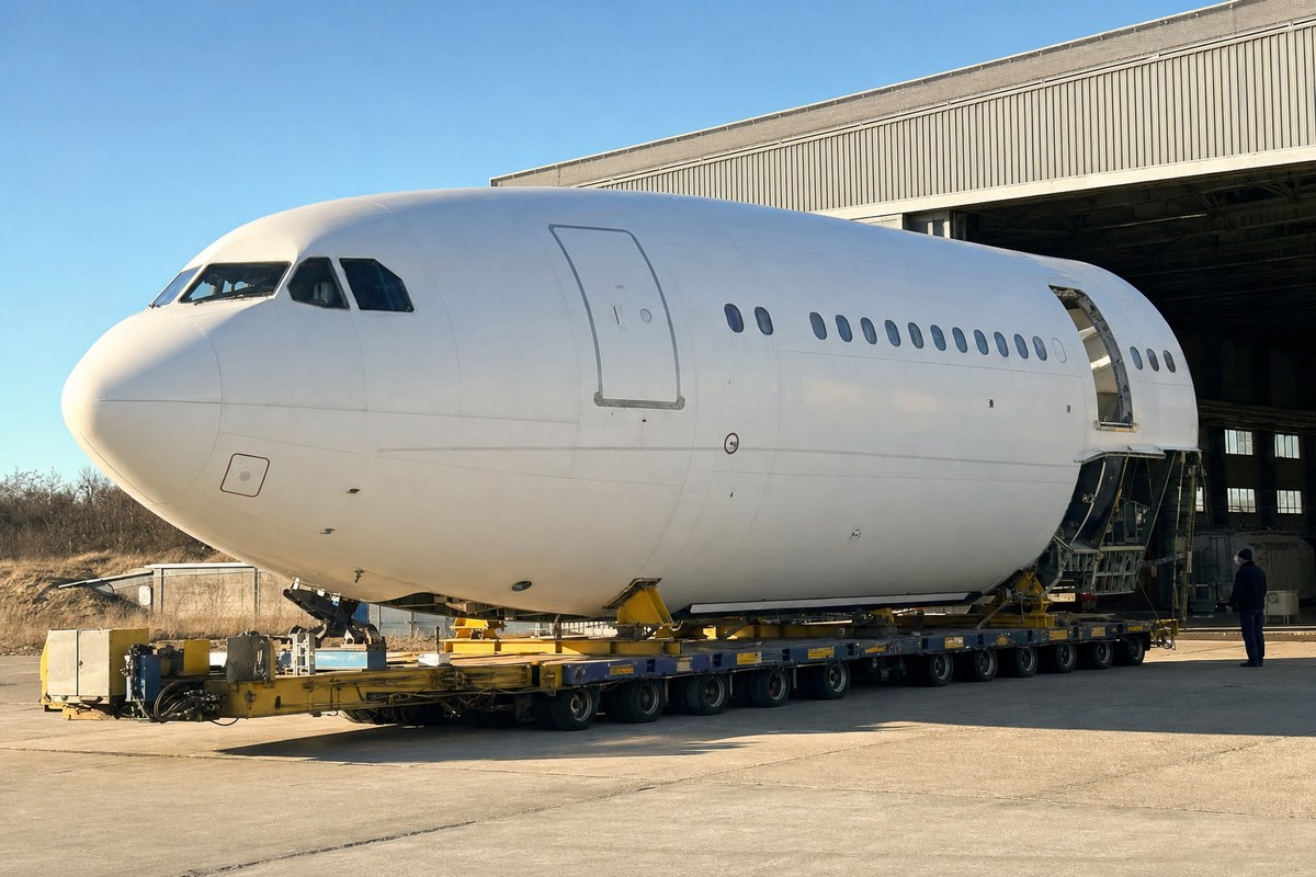 Front fuselage section of former German government Airbus A340 "Konrad Adenauer" to go on display at Bundeswehr museum i