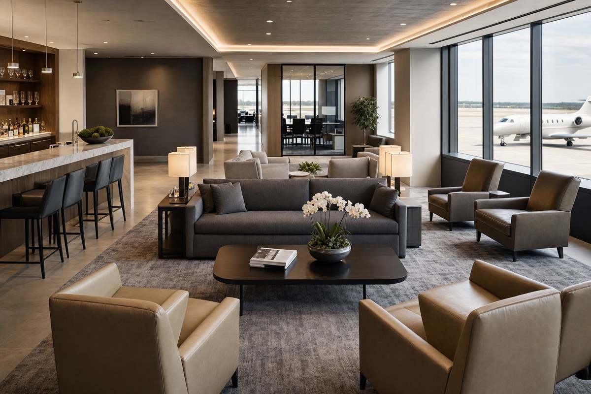 NetJets, Flexjet and Magellan Jets Invest in Branded Private Terminals as FBOs Upgrade Lounges