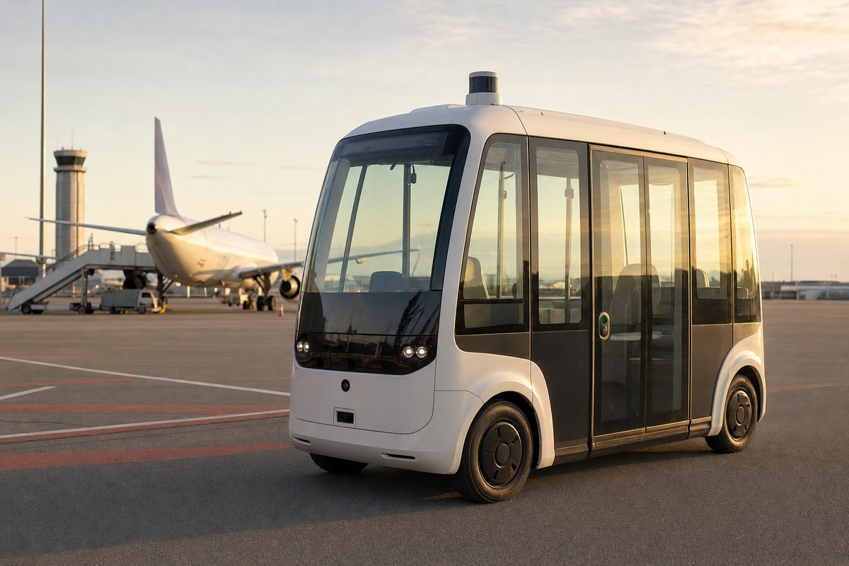 Auve Tech's MiCa Autonomous Shuttle Operates Without Onboard Safety Operator at Tallinn Airport
