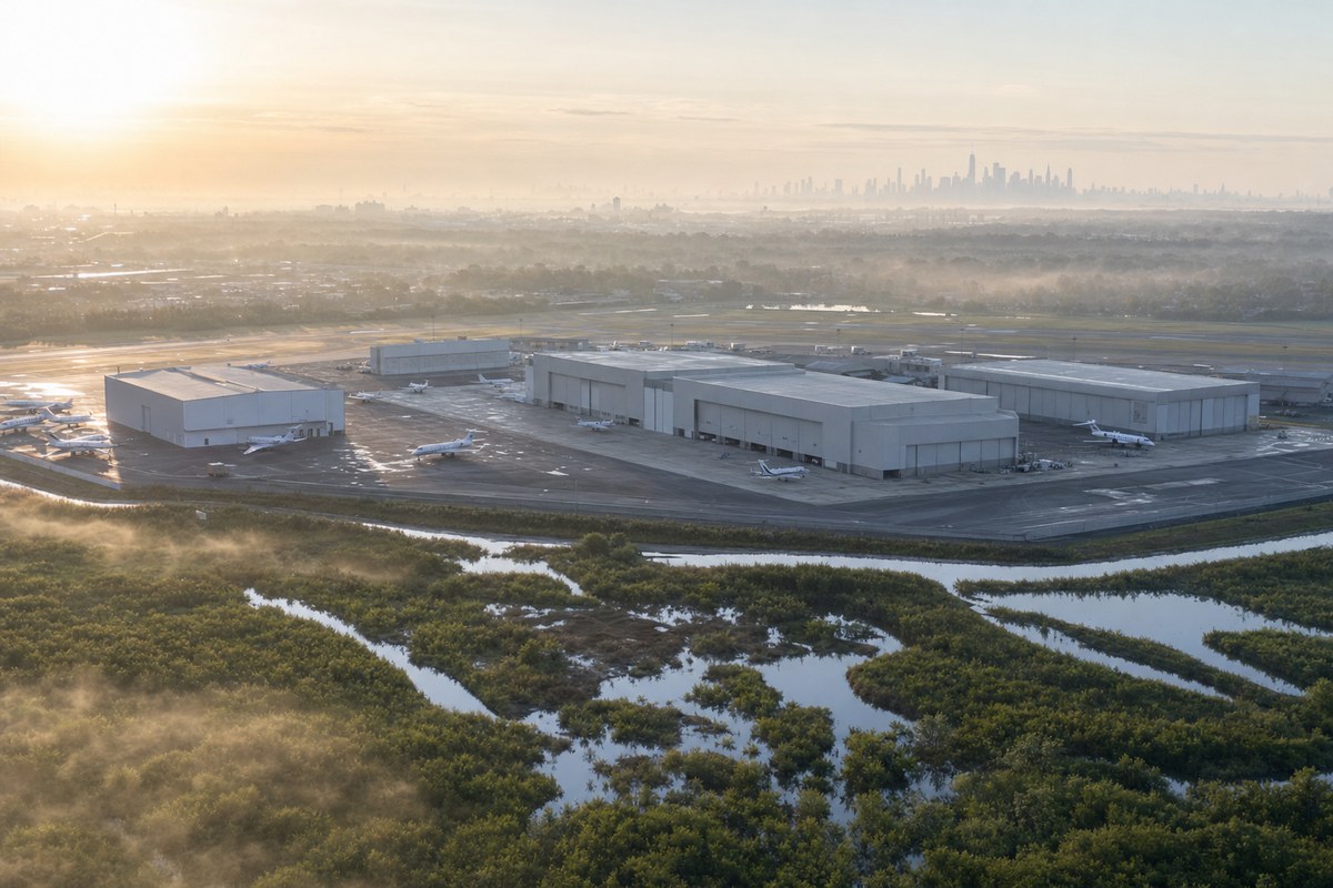 FAA Clears Teterboro Airport Expansion With New Hangars on 22 Acres, Filling 11 Acres of Wetlands
