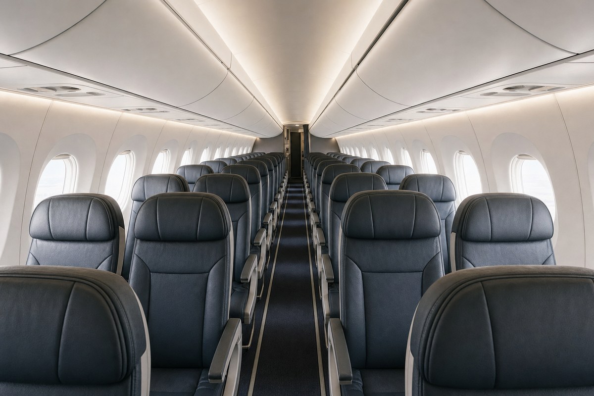 Airbus A220's Five-Abreast Layout, Large Windows and Bigger Bins Set Its Cabin Apart From Other Narrowbodies