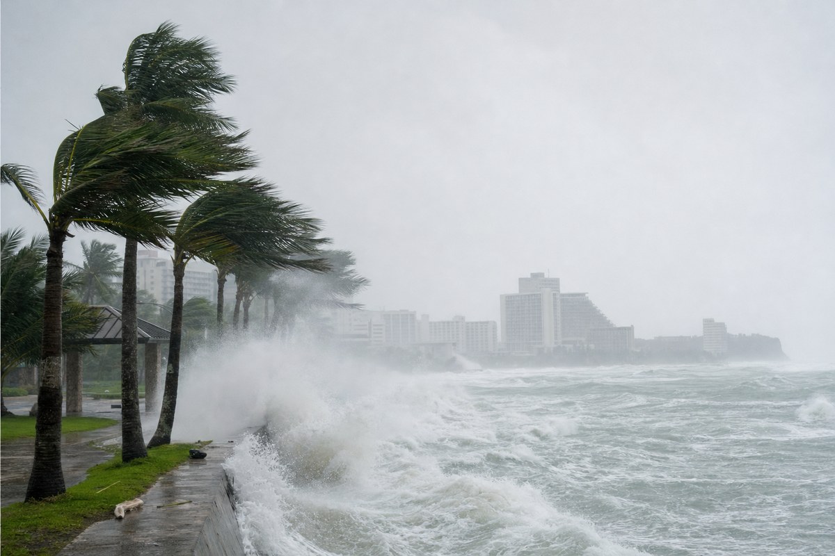 Super Typhoon Champi Passes Within Ten Miles of Guam, Then Heads Toward Okinawa as Flights Are Cancelled