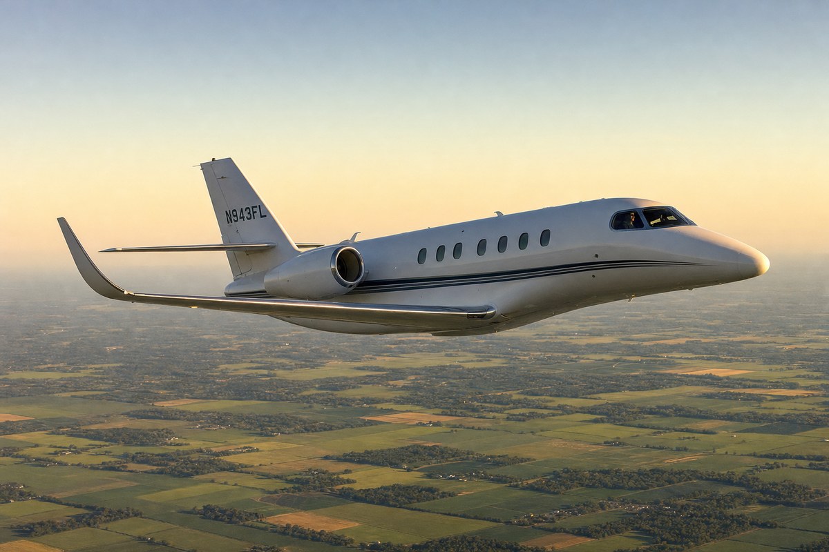 Florida state jet N943FL, a Cessna Citation Latitude, flies Orlando to West Palm Beach in 36 minutes