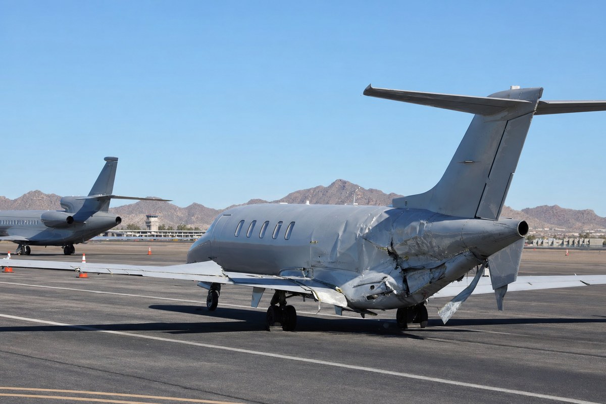 Two Suspected Street Racers Arrested After Driving Through Security Gate at Scottsdale Airport and Striking Parked Aircr