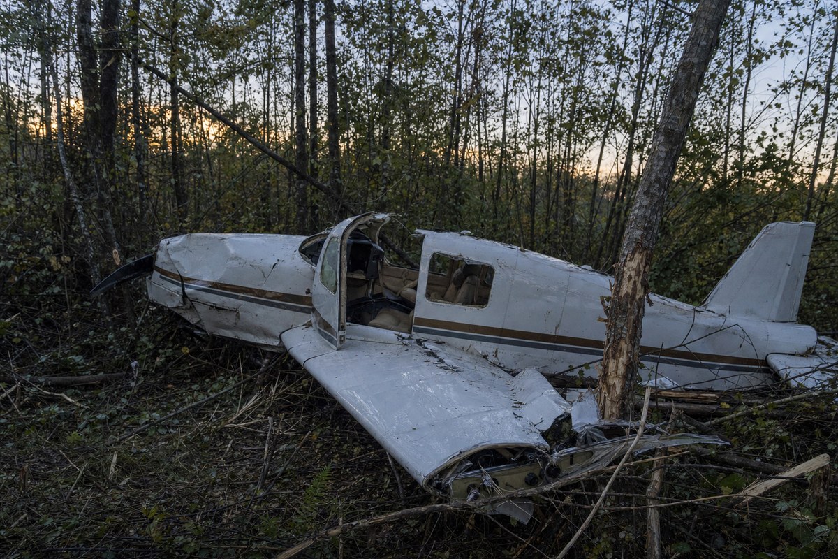 Pilot, Wife and Two Dogs Survive Night Crash of Piper PA-32 in North Carolina Trees After Engine Failure