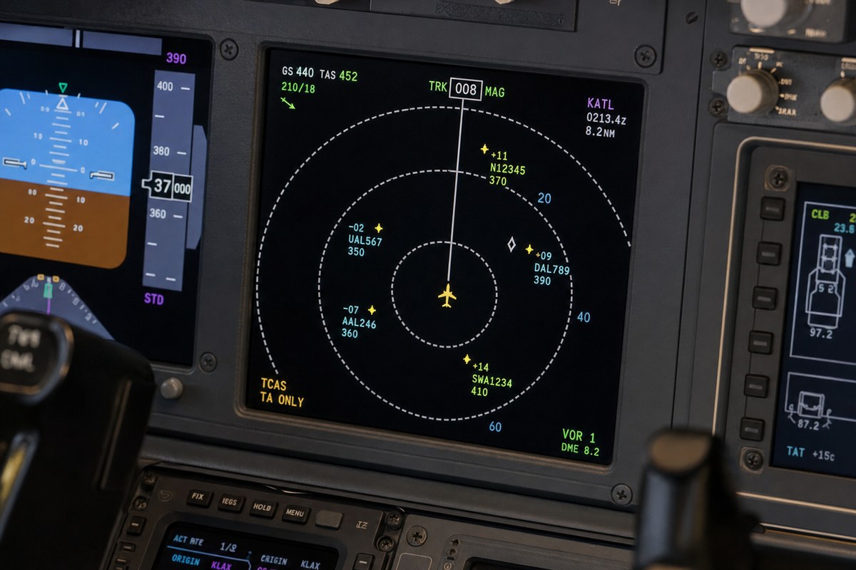 Pairing ADS-B In Traffic Display With TCAS Seen as Way to Give Pilots More Time Before Collision Alerts