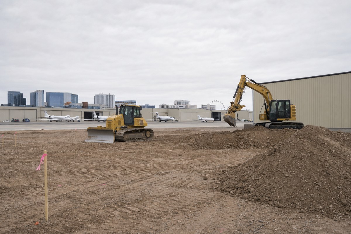 SR Aviation Infrastructure Breaks Ground on Three New Hangars at Las Vegas's Harry Reid Airport