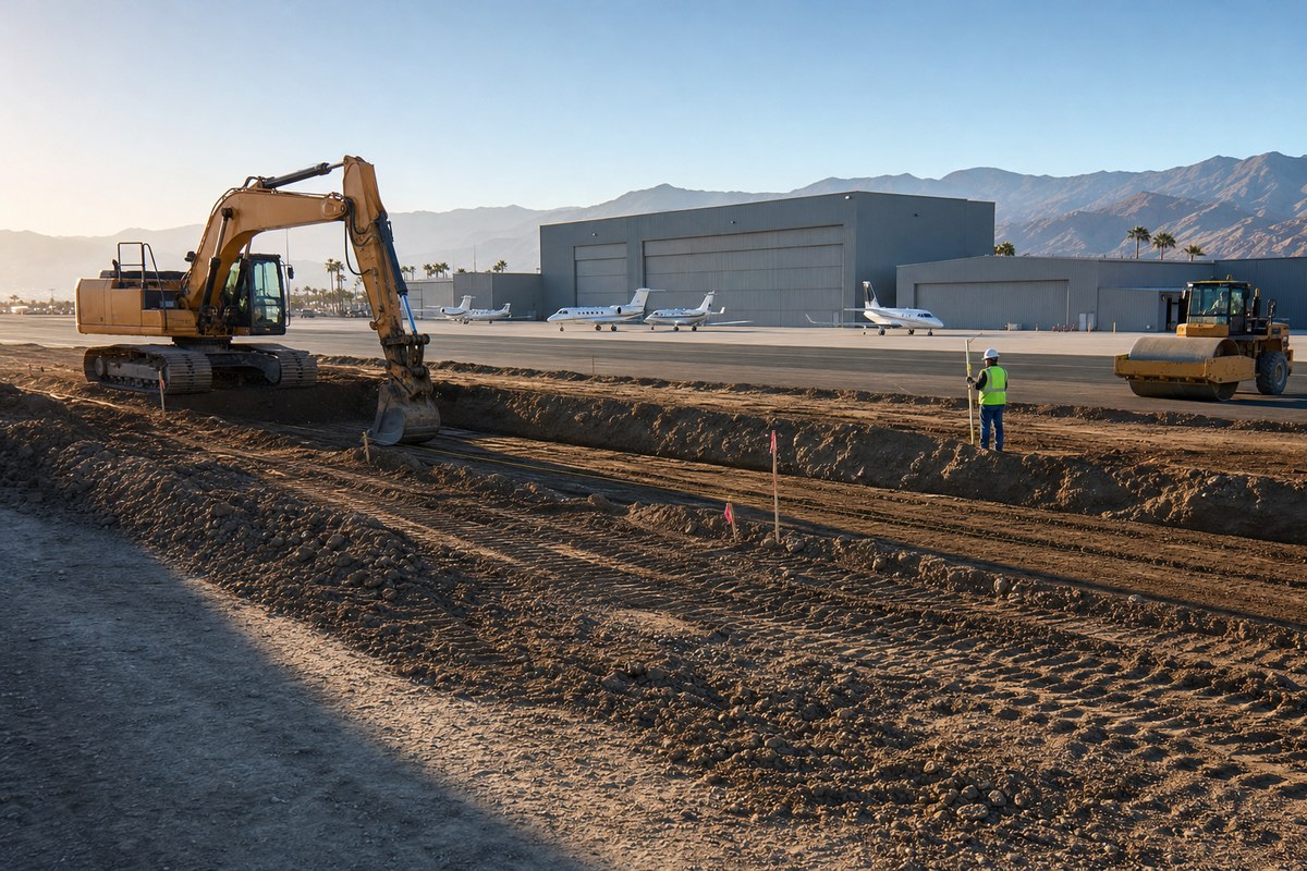 Desert Jet Breaks Ground on Ramp Extension at Jacqueline Cochran Regional Airport