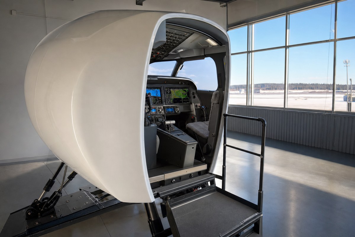one-G Simulation Delivers Swiss 12 PC-12 Training Device to Air Bravo in Thunder Bay, Entering Canadian Market