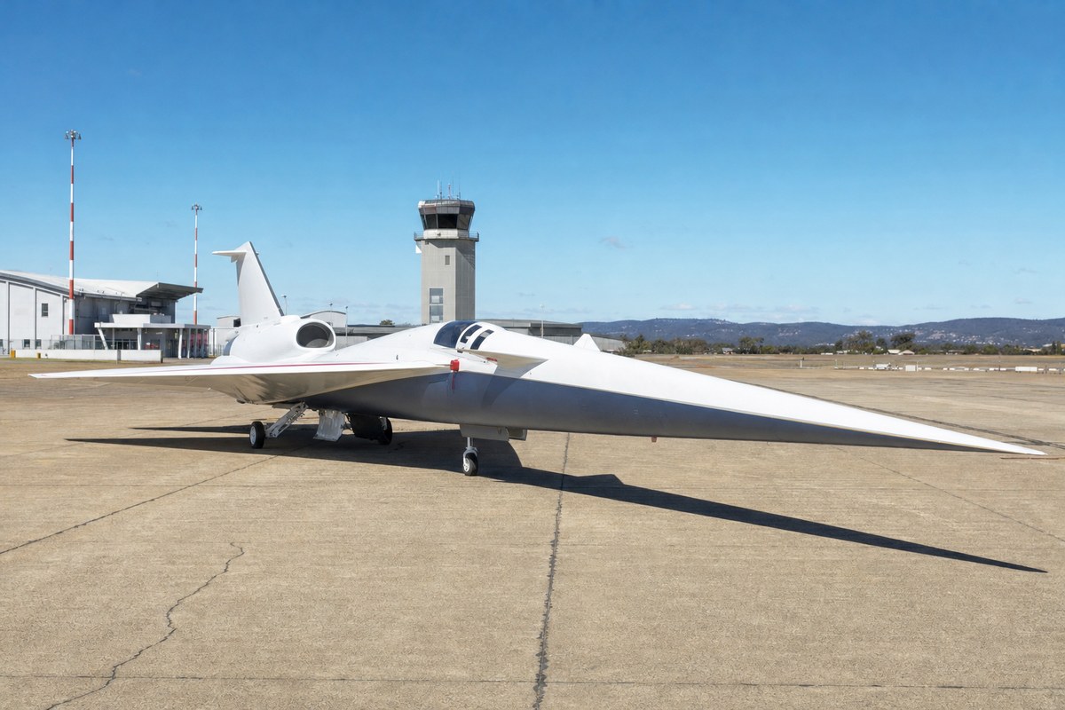 NASA X-59 Quiet Supersonic Aircraft Reaches Birmingham on Cross-Country Flight to Kennedy Space Center