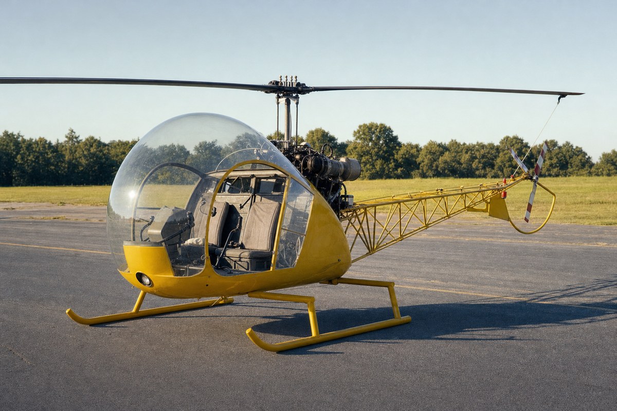 1949 Hiller UH-12A Helicopter With 1,095 Airframe Hours Listed for $60,000